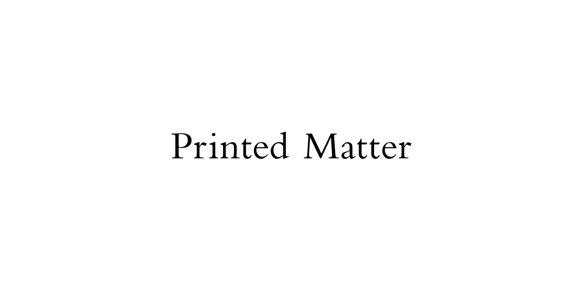 Printed Matter