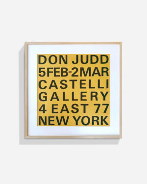 Donald Judd | Leo Castelli Gallery