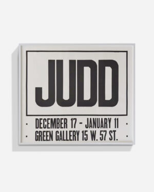 Donald Judd | Green Gallery